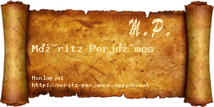Móritz Perjámos névjegykártya